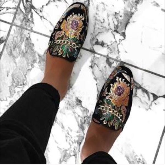 Free People Shoes - Floral Loafers